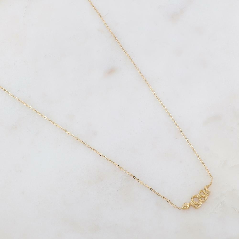 IKITA PARIS|Serpentin -käärme kirurginteräskaulakoru (kulta)