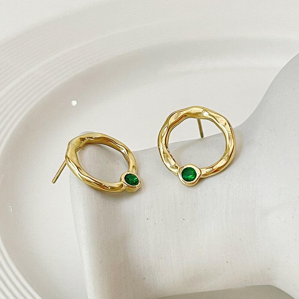 FRENCH RIVIERA|Saint Tropez Earrings -steel green earrings