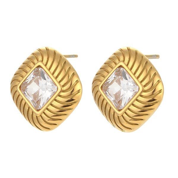 FRENCH RIVIERA|Norah Earrings -kirkkaat kirurginteräsnapit