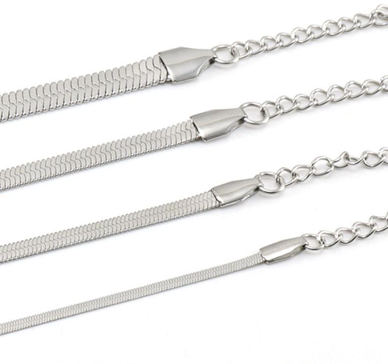 FRENCH RIVIERA|Ada Chain in Silver -kirurginteräksinen 3mm käärmeketju