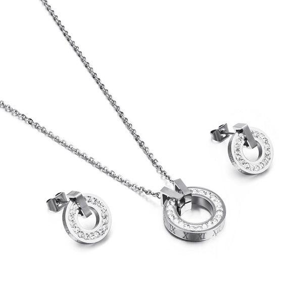 FRENCH RIVIERA|Roman Numerals in Steel -kiruruginteräksinen korusetti