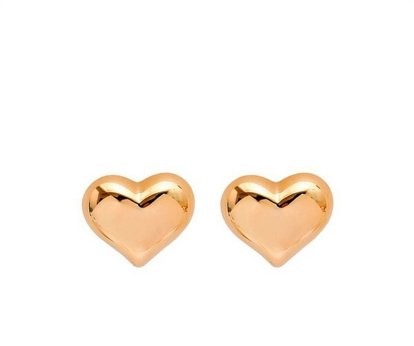 FRENCH RIVIERA|Darling You Surgical Steel Heart Stud Earrings (Rose Gold)
