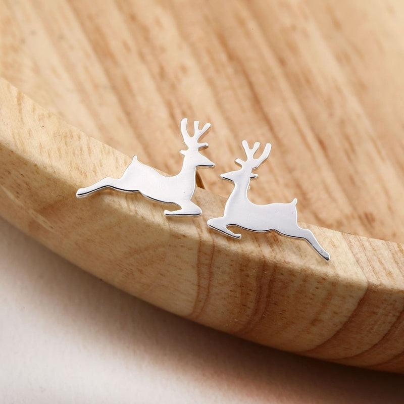 FRENCH RIVIERA|Reindeer -kirurginteräksiset poronapit (hopea)