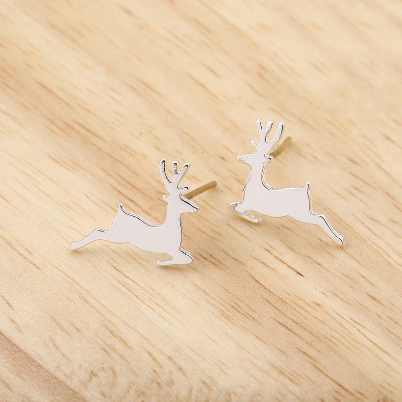 FRENCH RIVIERA|Reindeer -kirurginteräksiset poronapit (hopea)