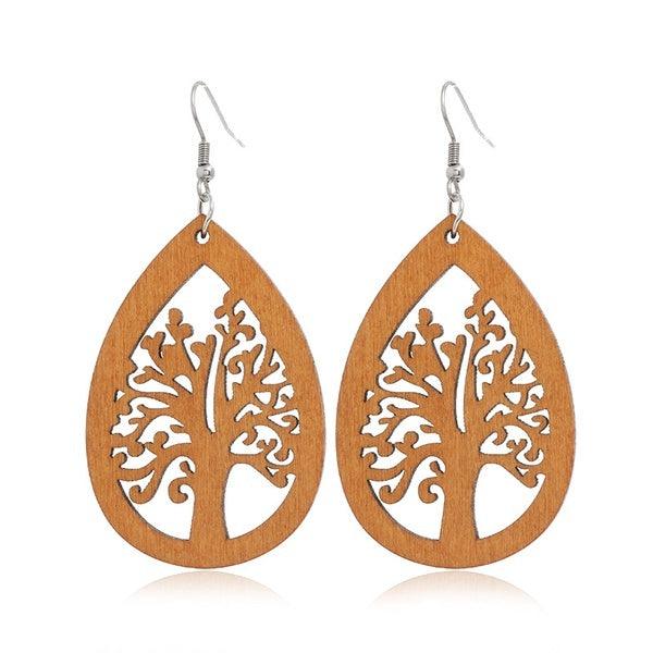 Puiset korvakorut, Tree of Life in Brown -ruskeat elämänpuu korvakorut