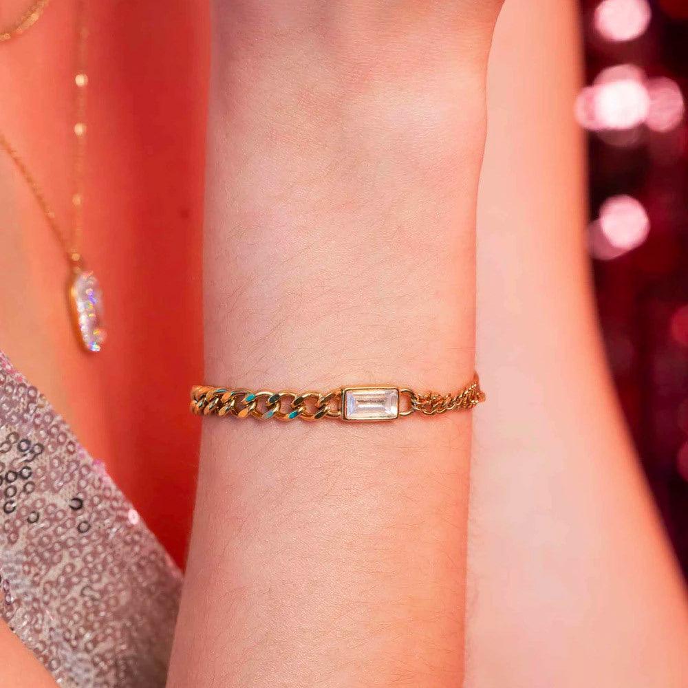 Rannekoru, BOHM PARIS|Bracelet Mirha -vihreä kristallirannekoru