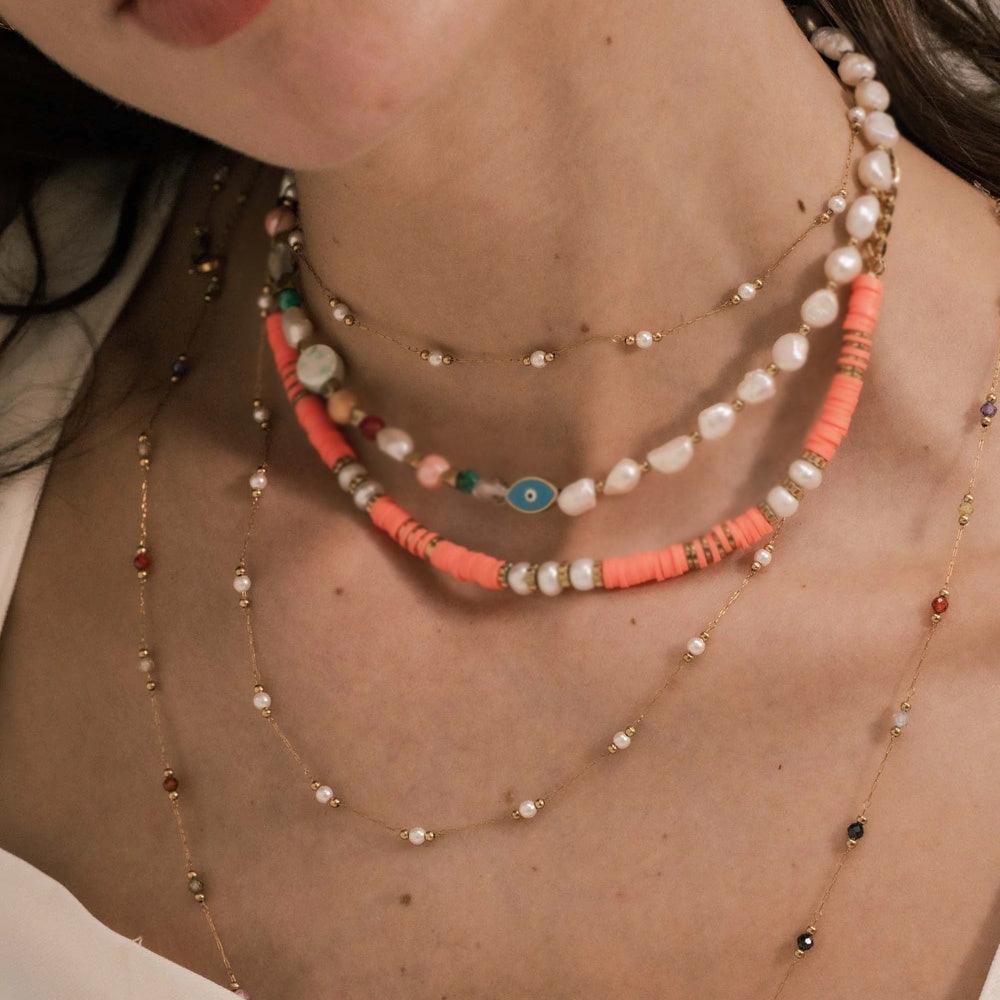 Kaulakoru, BOHM PARIS|Collier 2 in 1 -vyötärö/kaulakoru luonnonkivillä