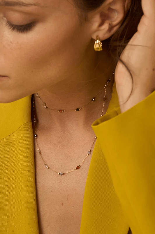 Kaulakoru, BOHM PARIS|Collier 2 in 1 -vyötärö/kaulakoru luonnonkivillä