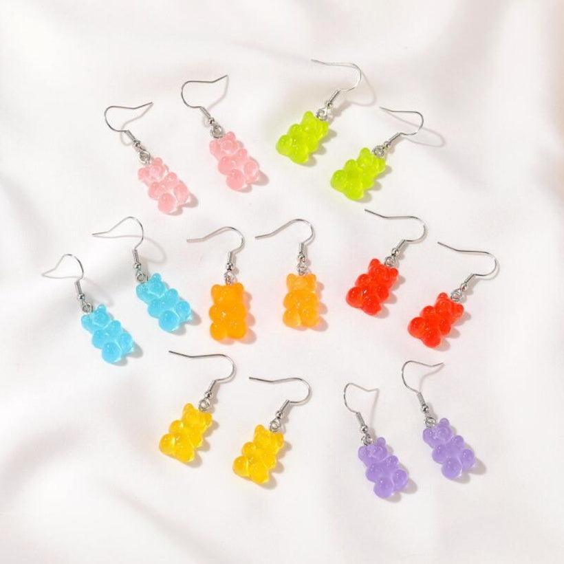Korvakorut, Orange Gummy Bear -kellertävät nallekarkki korvakorut