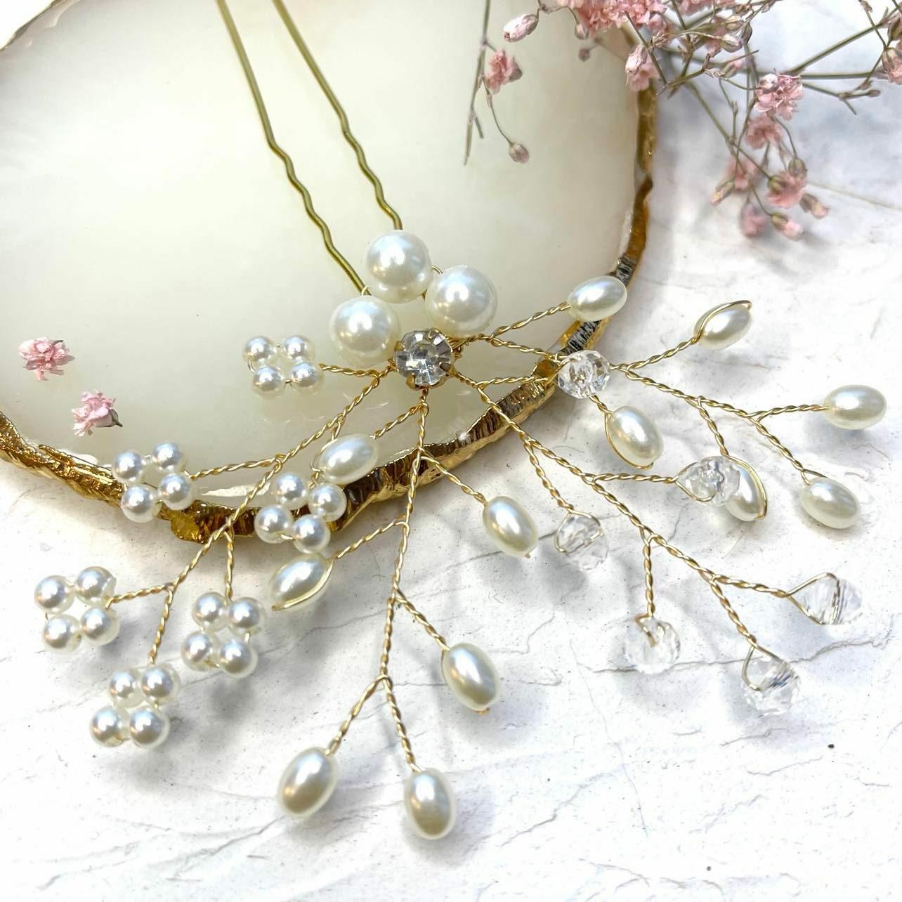 Hiuskoriste|ROMANCE, Bess Medium -kullanvärinen hiuskoru helmin