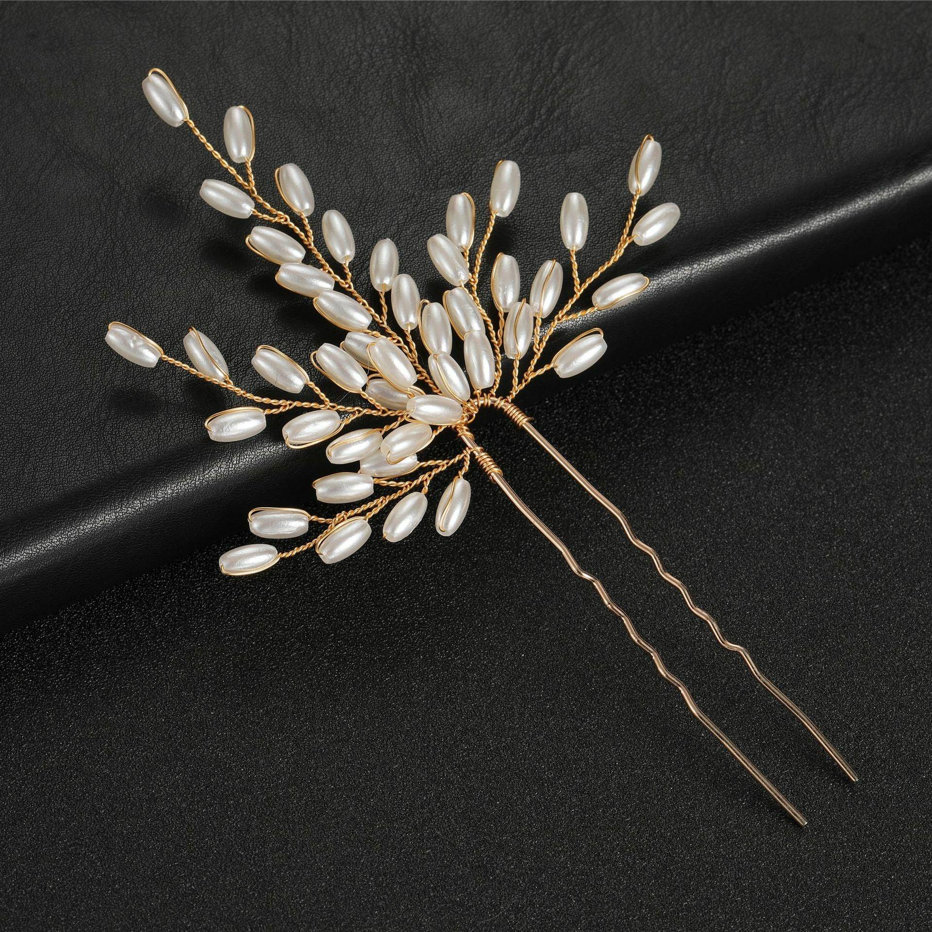 Hiuskoriste|ROMANCE, Emily -kullanvärinen hiuskoru helmin