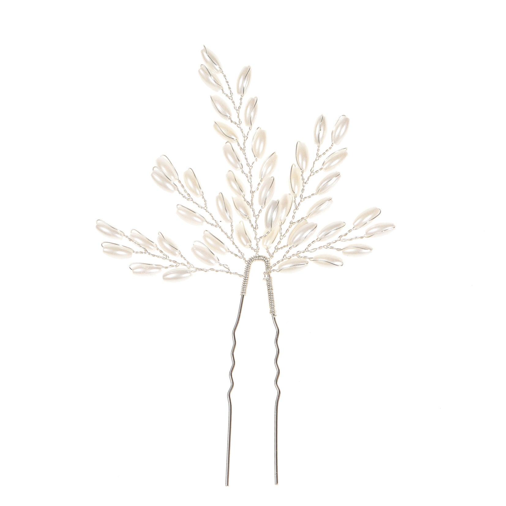 Hiuskoriste|ROMANCE, Emily -hopeanvärinen hiuskoru helmin