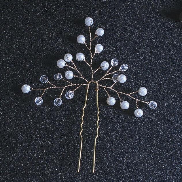 Hiuskoriste|ROMANCE, Elsie -muotoiltava kullanvärinen hiuskoru helmin