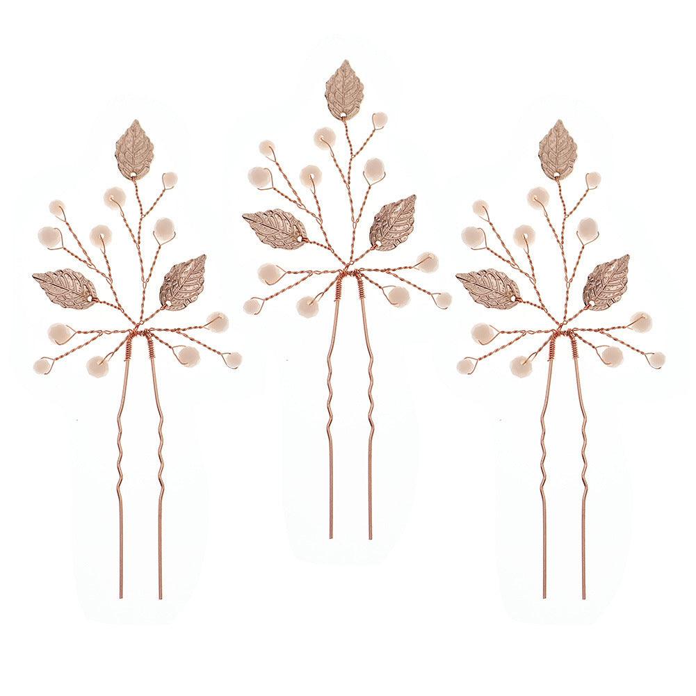 Hair accessory set|ROMANCE, Eloise rose gold hair clips