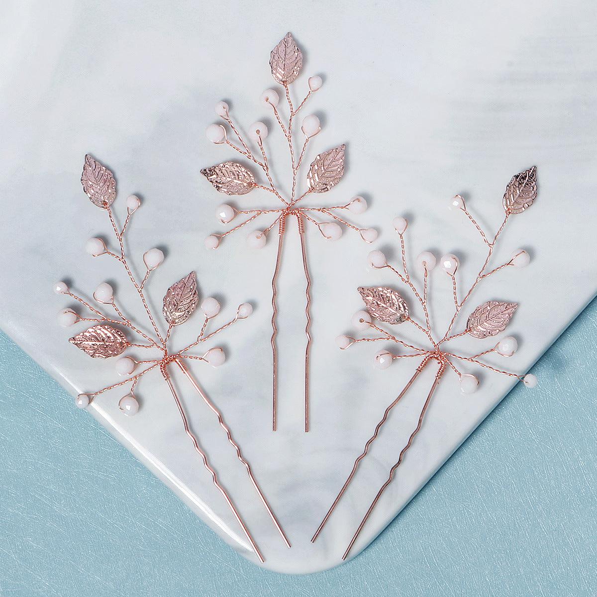 Hair accessory set|ROMANCE, Eloise rose gold hair clips