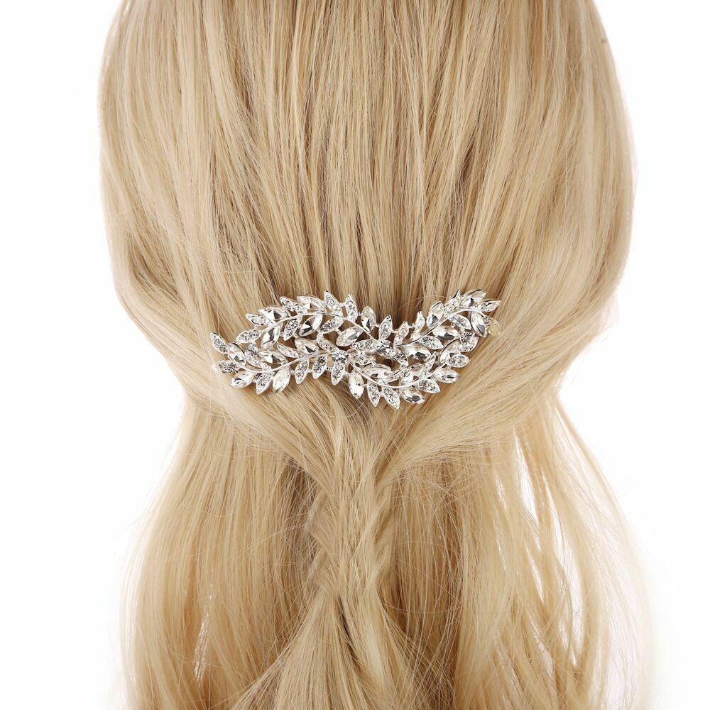Hair ornament, ROMANCE|Hayley -silver-tone glittering hair ornament