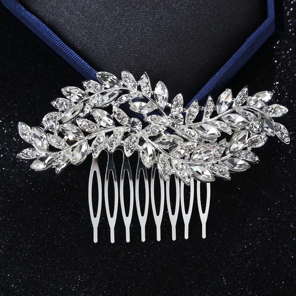 Hair ornament, ROMANCE|Hayley -silver-tone glittering hair ornament