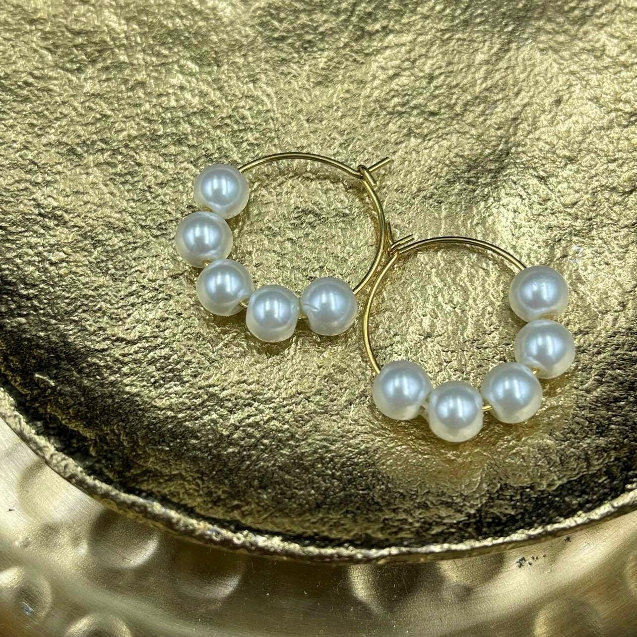 Korvakorut, FRENCH RIVIERA|Jolie -helmirenkaat (valkoinen, small)