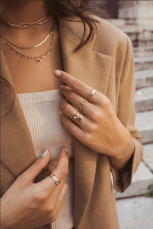 Sormus, BOHM PARIS|Bague Ghita -kirkaskivinen kristallisormus