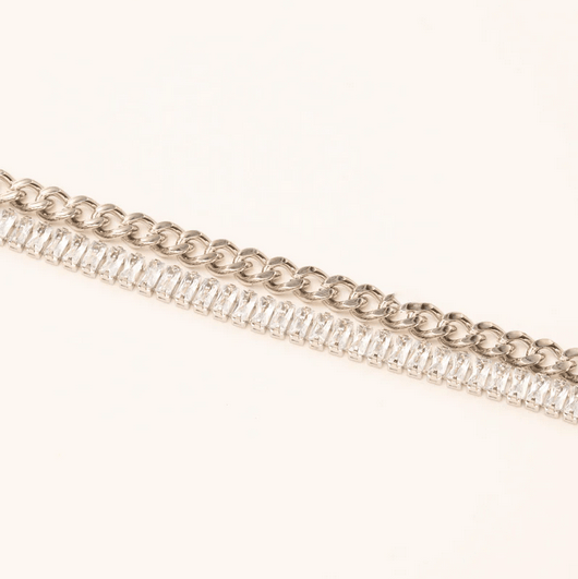 Rannekoru, BOHM PARIS|Bracelet Deannille Rhodium -kirkas rannekoru