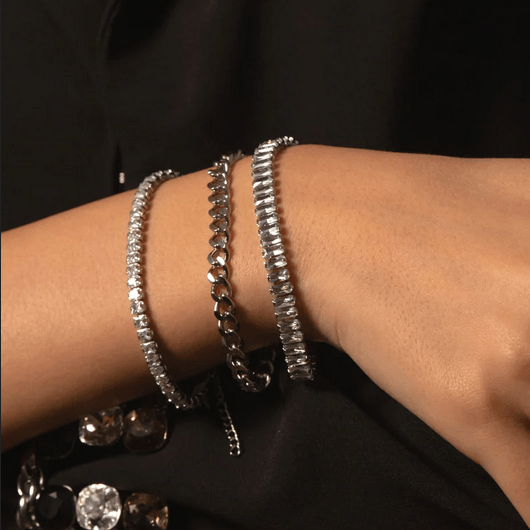 Rannekoru, BOHM PARIS|Bracelet Deannille Rhodium -kirkas rannekoru