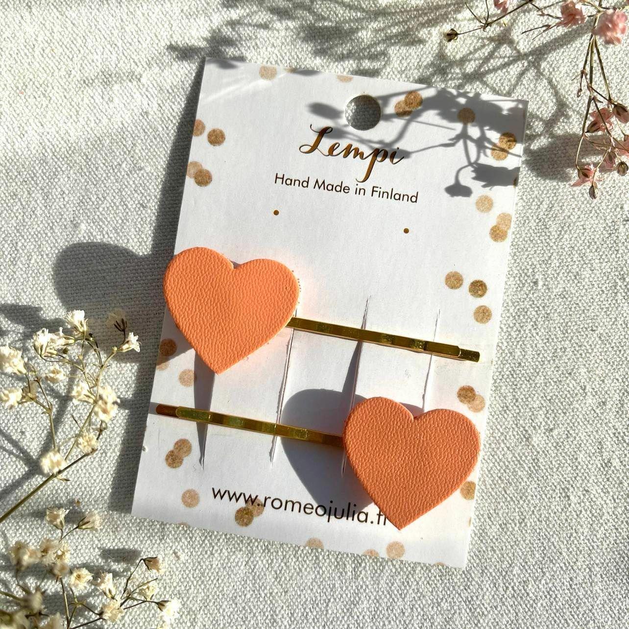 LEMPI hair clips, Lempi (peach)
