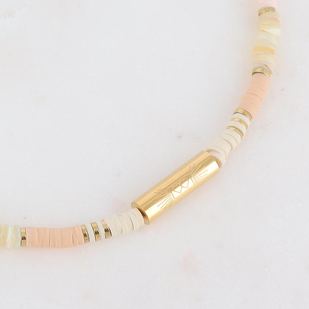 BOHM PARIS|Collier Killian Love -beige summer jewelry with shell beads