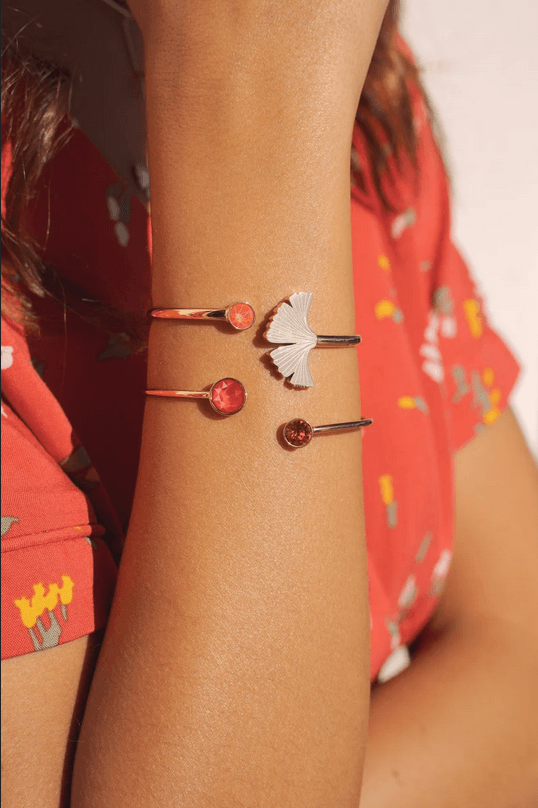 BOHM PARIS|Bracelet Betty -kristallirannekoru (kulta, musta, kirkas)