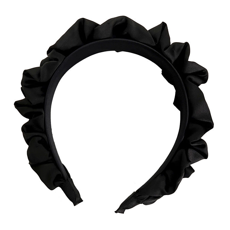 Headband|SUGAR SUGAR, Georgia -black wrinkled satin headband