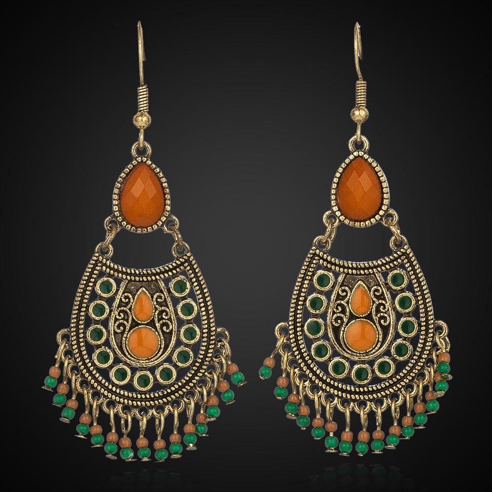 FRENCH RIVIERA|Sunset Bohemian Earrings (antique gold)