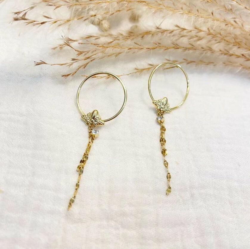 FRENCH RIVIERA|Bumble Bee -kirurginteräksiset mehiläiskorvakorut