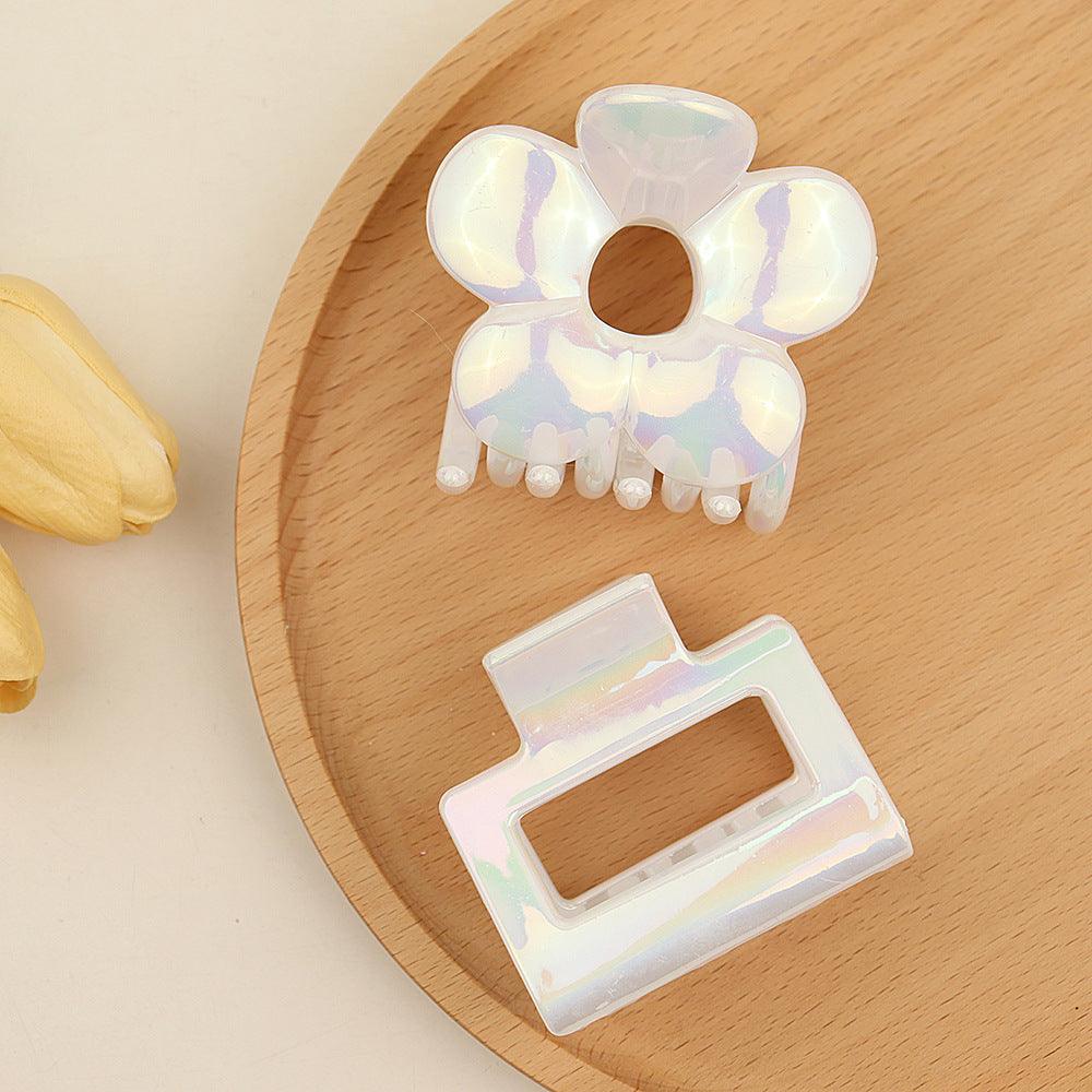 SUGAR SUGAR, Shimmering Basic Clip - shimmering white hair clip