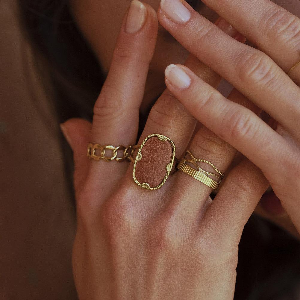 BOHM PARIS|Bague Tyana -kirurginterässormus (kulta)