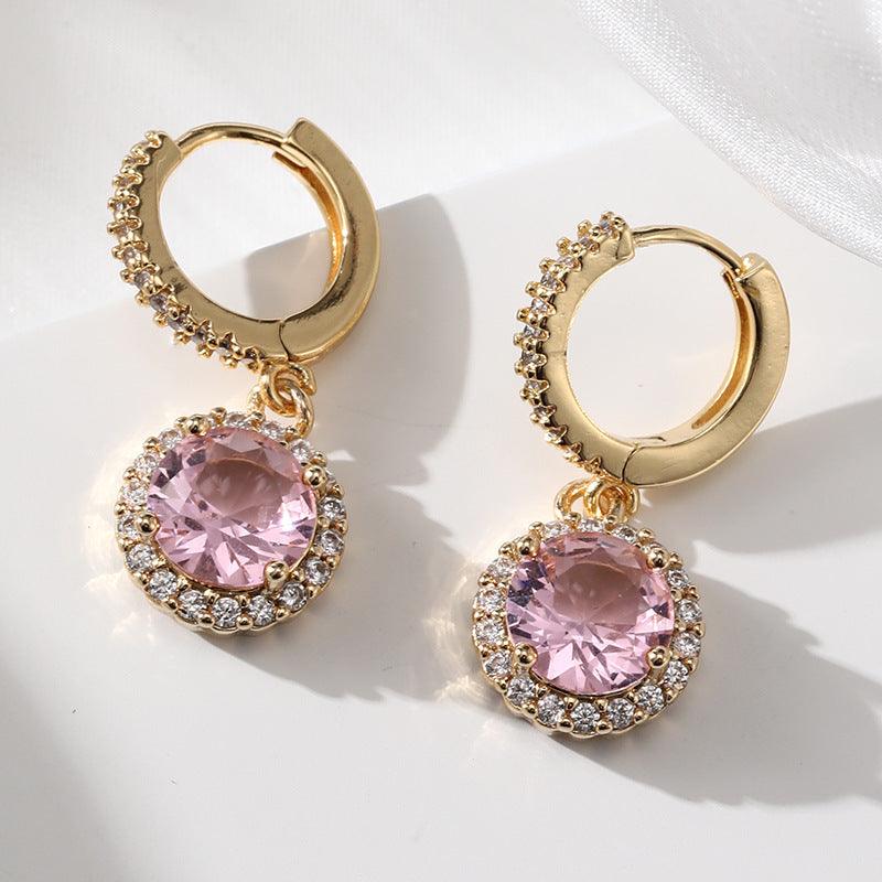 FRENCH RIVIERA|Viola Earrings -vaaleanpunaiset juhlakorvakorut