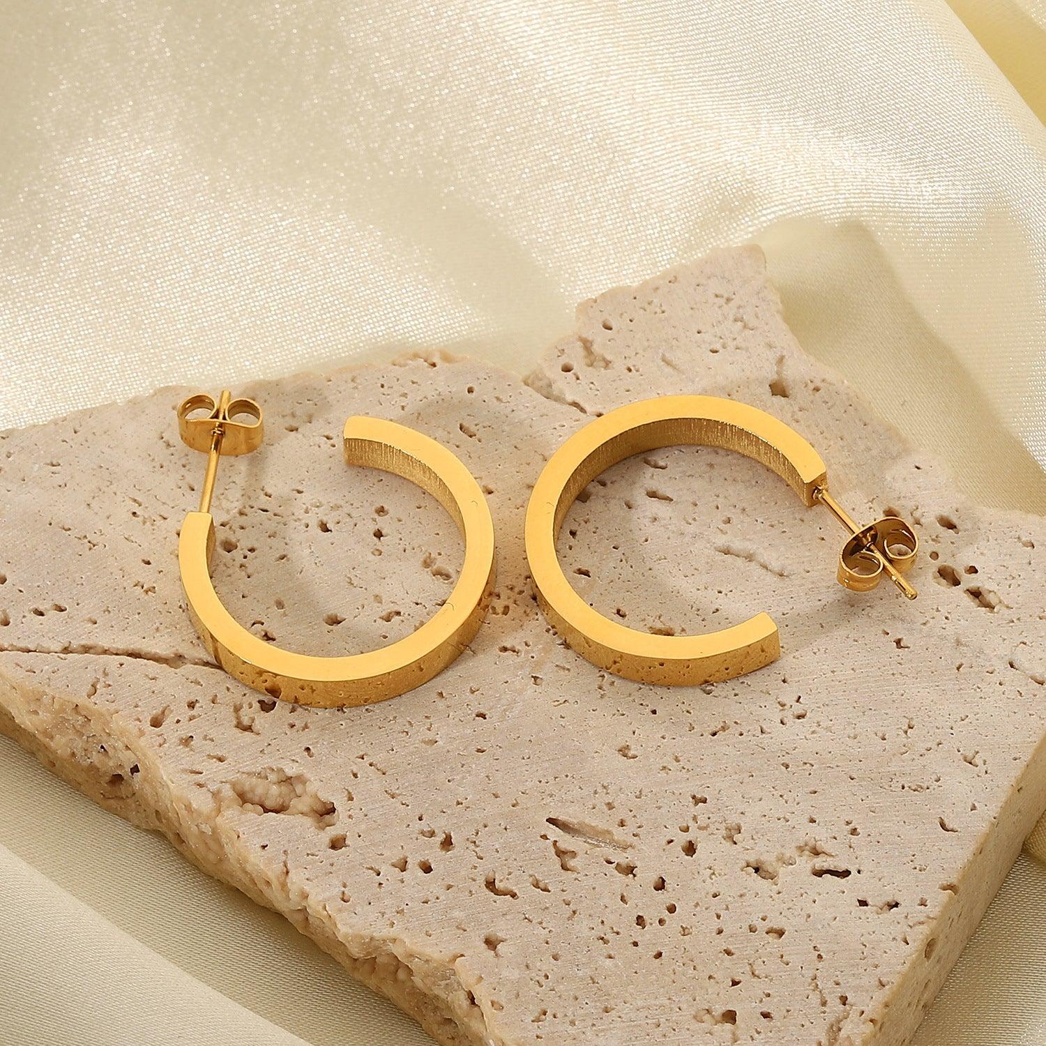 FRENCH RIVIERA|Stormy surgical steel gold-tone rings