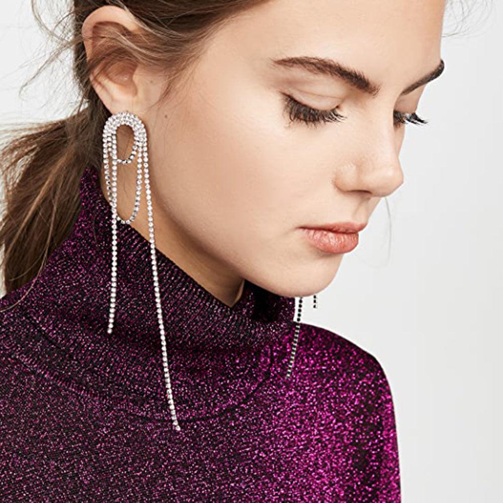 FRENCH RIVIERA|Halle Earrings -kirkaskiviset strassikorvakorut
