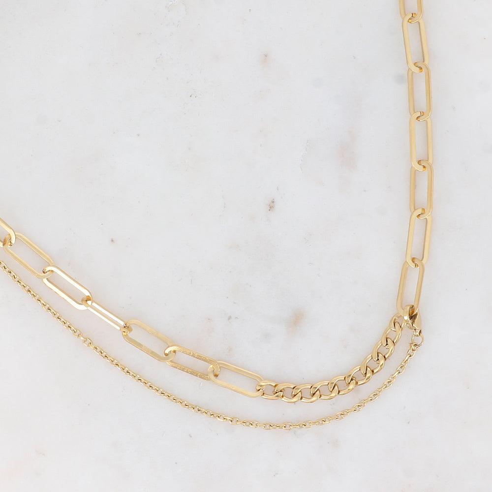 BOHM PARIS Stockholm|Collier Charlie -kirurginteräsketju (kulta)