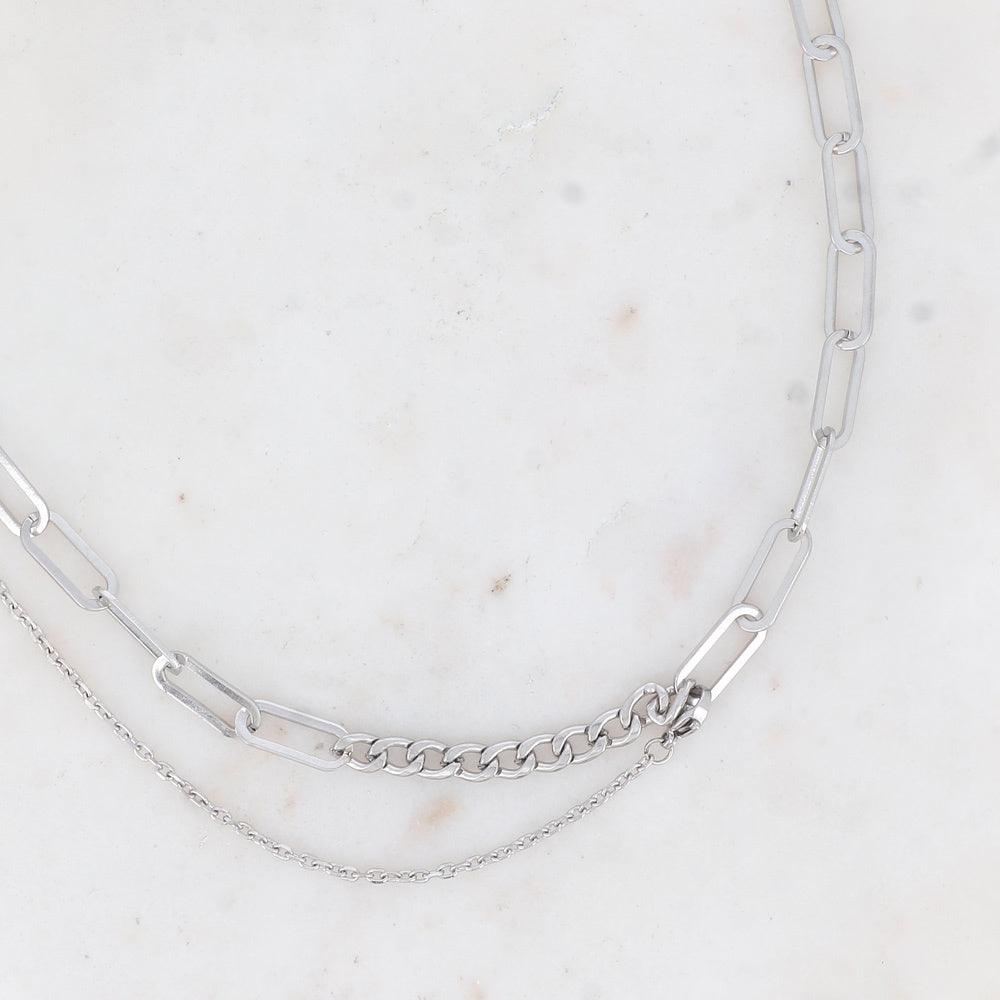 BOHM PARIS Stockholm|Collier Joshua -kirurginteräsketju (hopea)