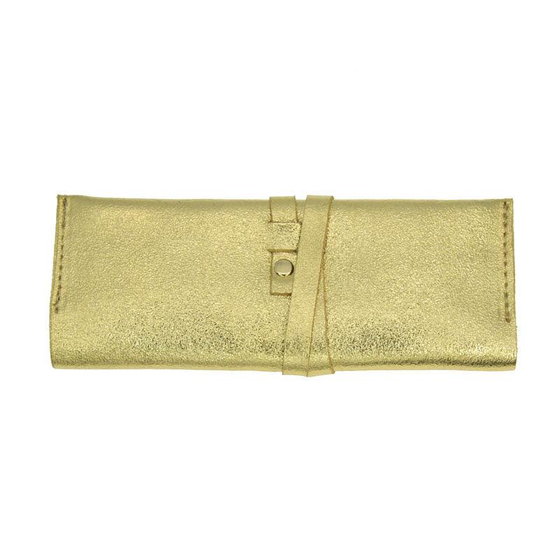 Pochette à bijoux Harmony -nahkainen korujen säilytyskäärö (kulta)