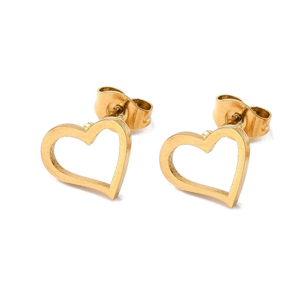 FRENCH RIVIERA|Endless Love Set -kiruruginteräksinen sydänkorusetti