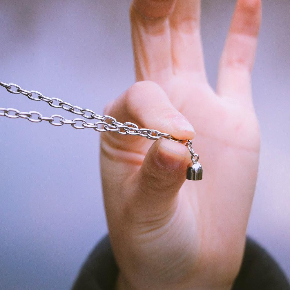 Kaulakoru, Silver Couple Necklace -rakkauskoru magneetilla