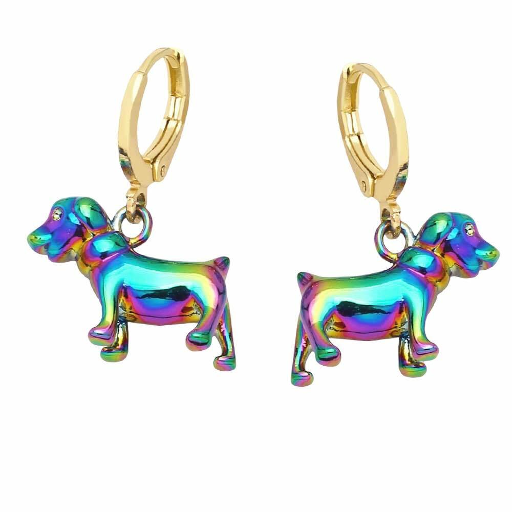 Earrings, Dog - colorful dog earrings