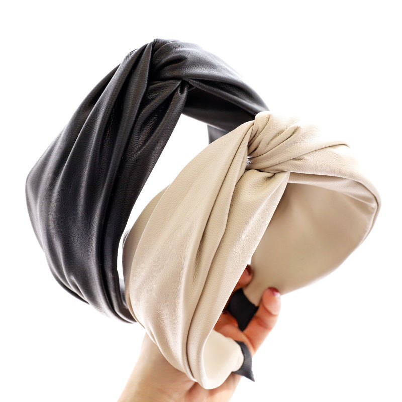 SUGAR SUGAR®, Teagan Hairband -ruskea keinonahka comfy-hiuspanta