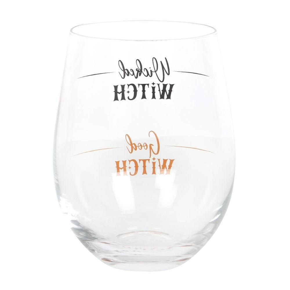 Wicked Witch Wine Glass -viinilasi tekstillä