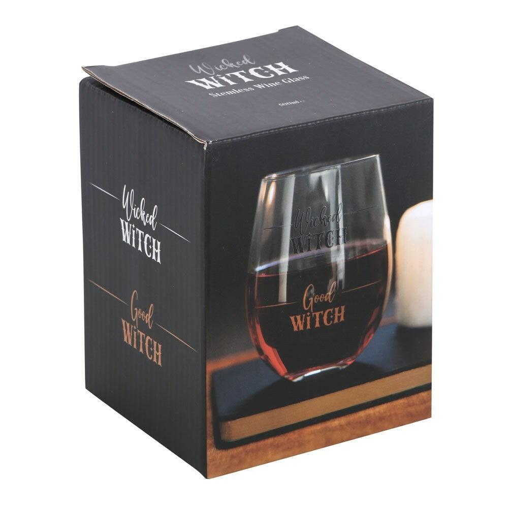 Wicked Witch Wine Glass -viinilasi tekstillä