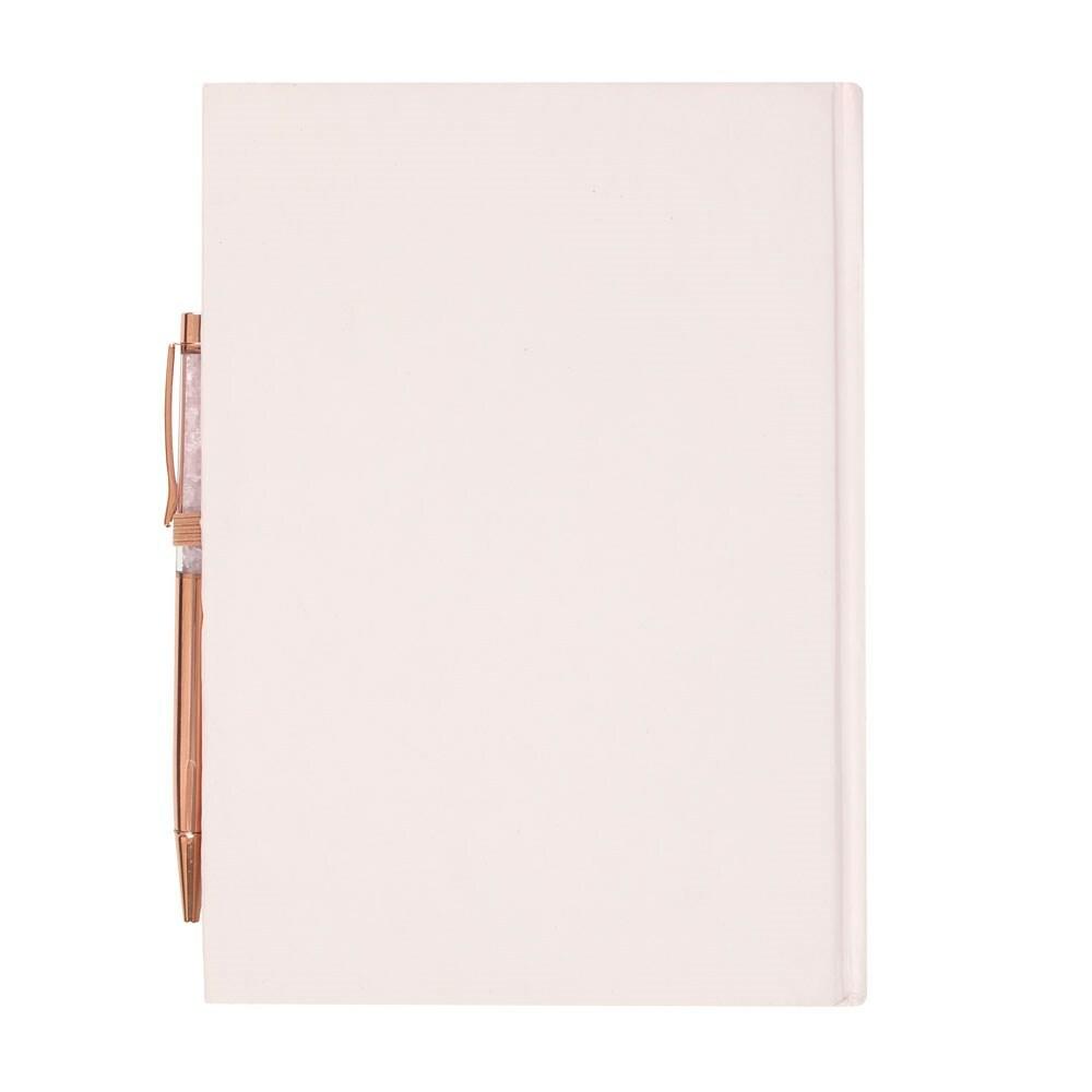 My Gratitude Journal -kiitollisuuspäiväkirja ja ruusukvartsikynä