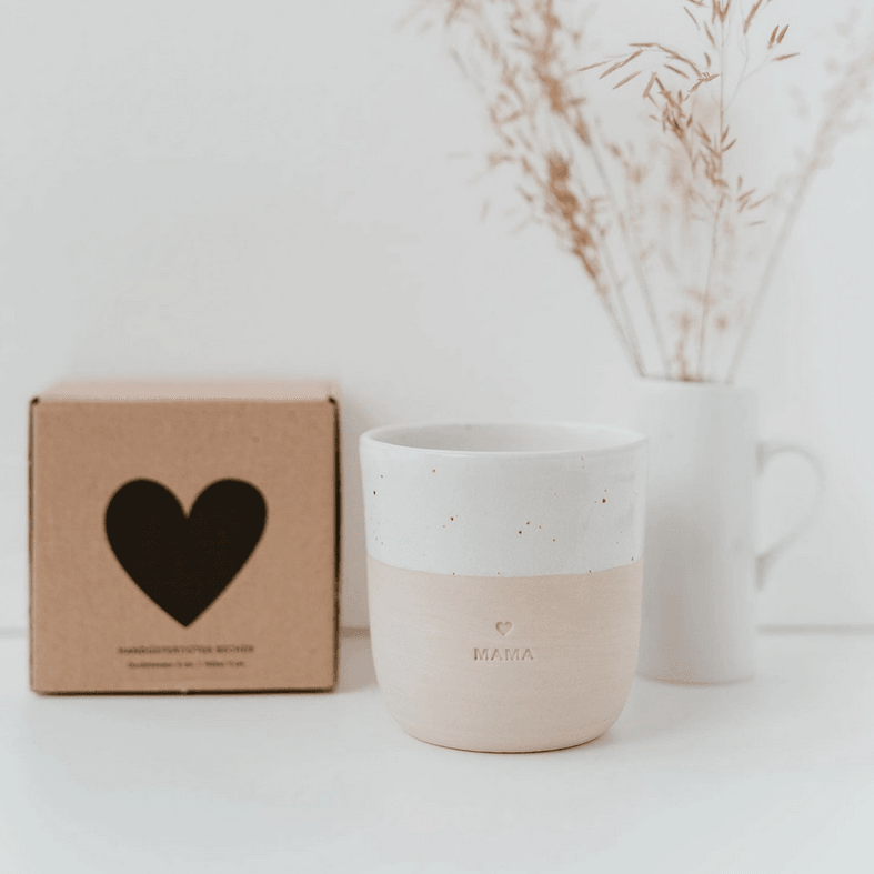 Muki, Mama Mug -käsintehty korvaton tekstimuki