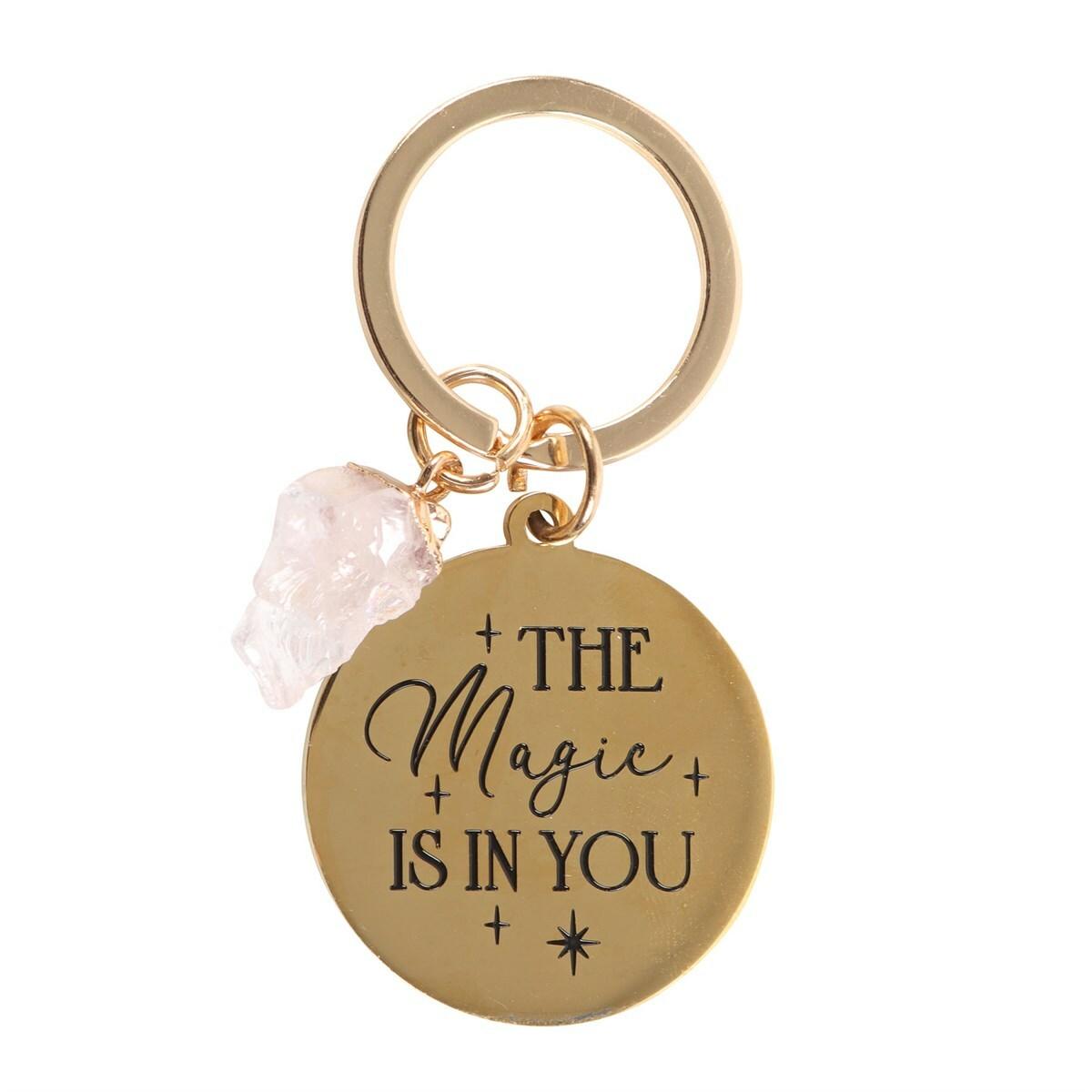 The Magic is in You -ruusukvartsi avaimenperä