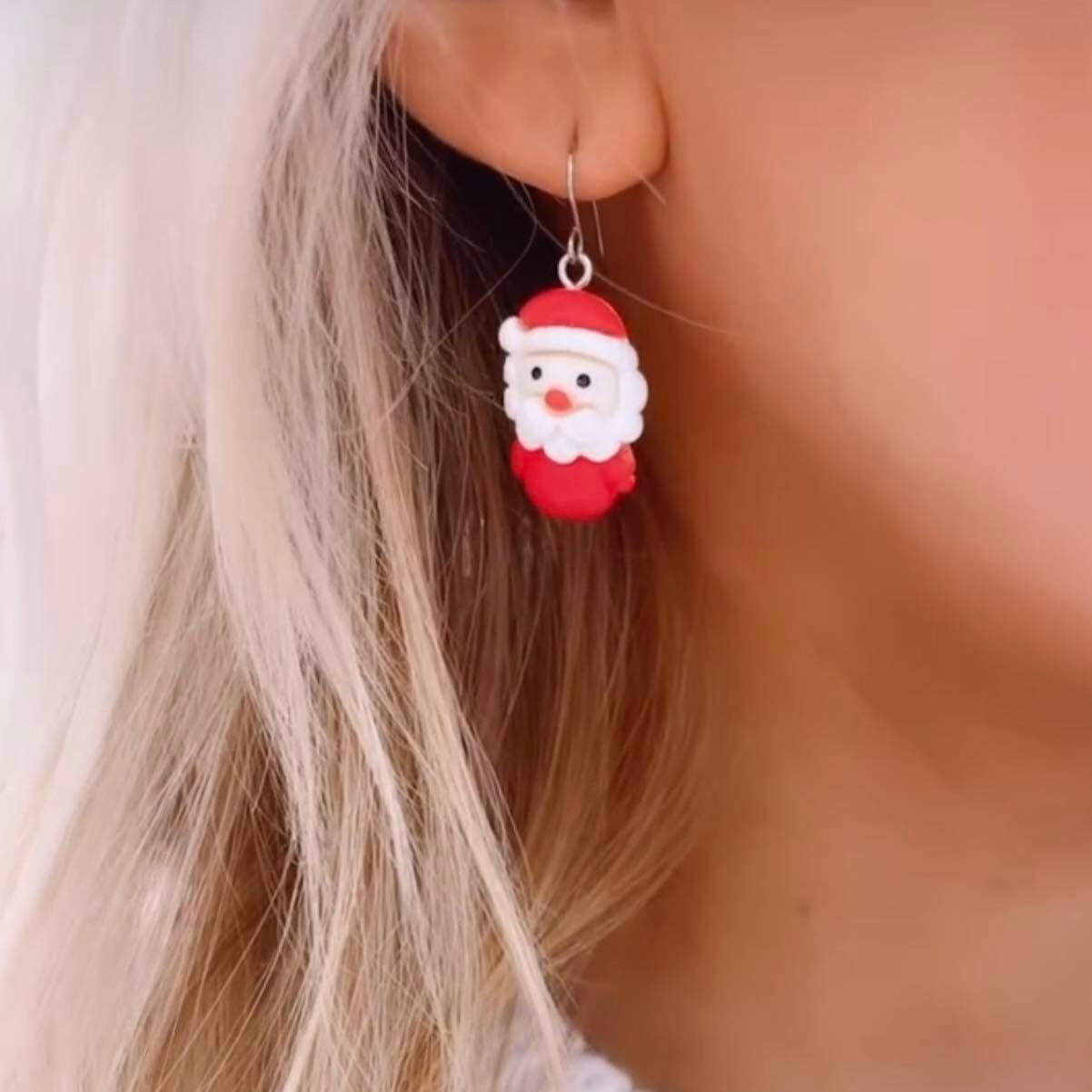 Joulukorvakorut, Little Santa -suloiset joulupukki korvakorut