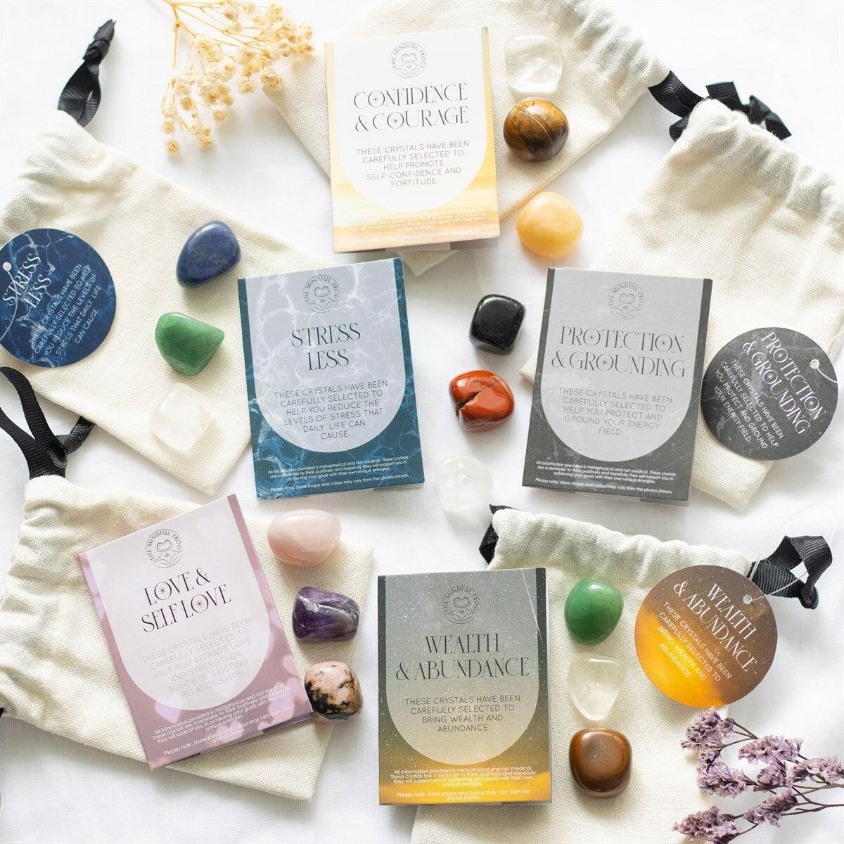 Confidence & Courage Healing Crystal Set -rohkeutta tuovat kivet setti